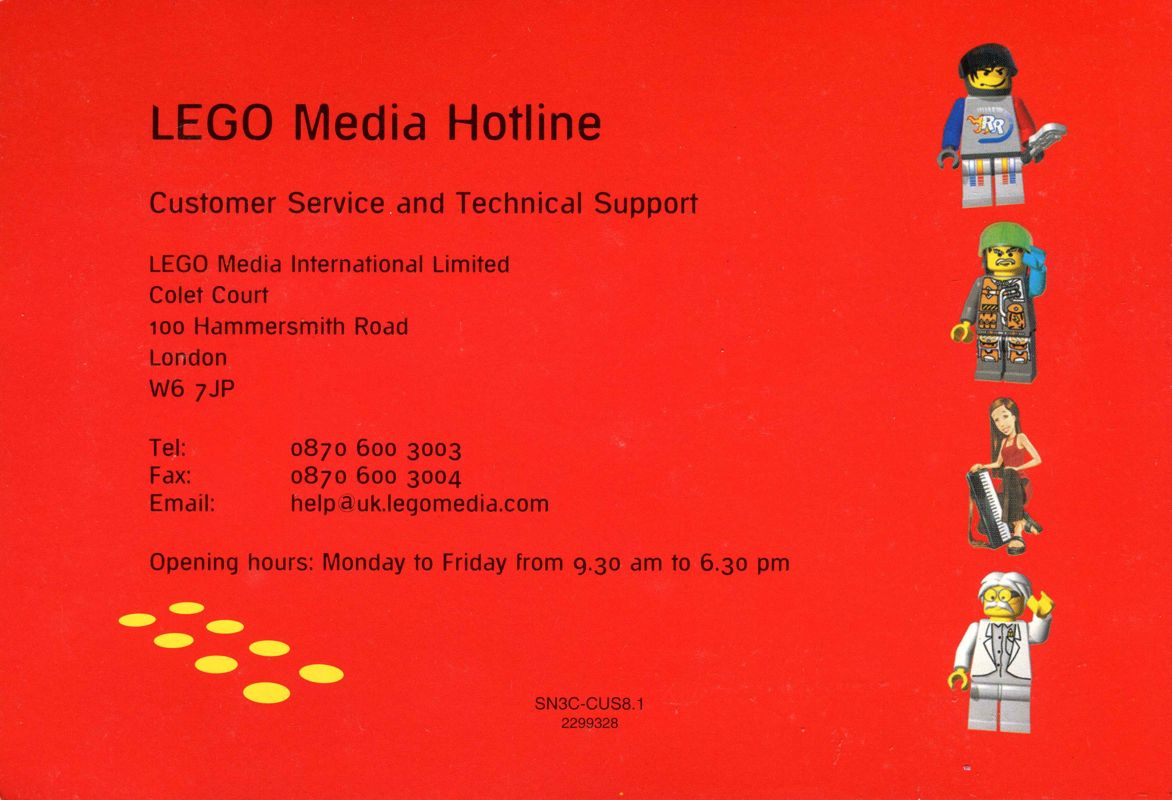 Reference Card for LEGO Racers (Nintendo 64): Front