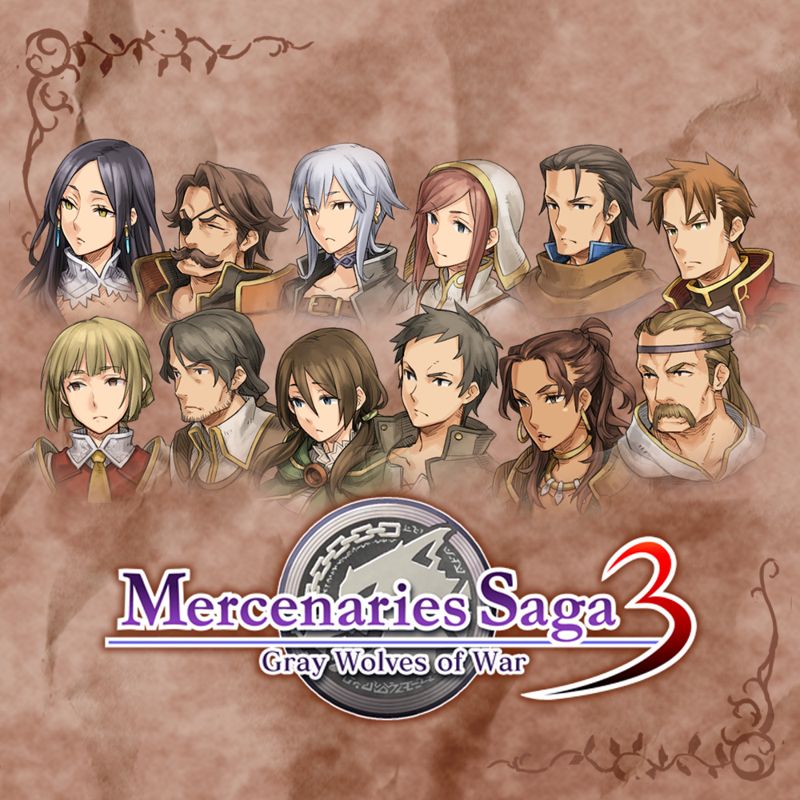 Front Cover for Mercenaries Saga 3: Gray Wolves of War (Nintendo 3DS) (download release)