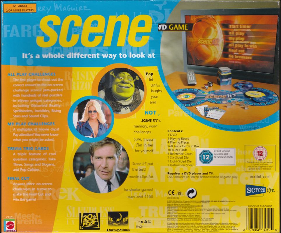Back Cover for Scene It?: The DVD Movie Game (DVD Player)