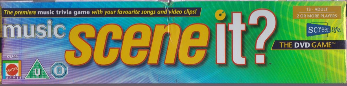 Spine/Sides for Scene It?: Music (DVD Player): Lid: Left
