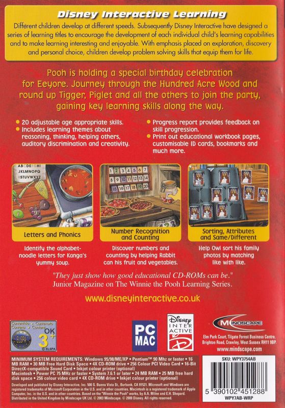 Other for Winnie the Pooh: Triple Pack (Macintosh and Windows): Disney's Winnie The Pooh: Preschool - Back