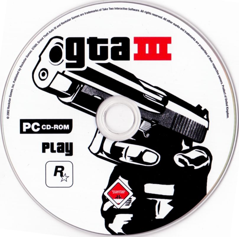 Media for Grand Theft Auto III (Windows): Play Disc