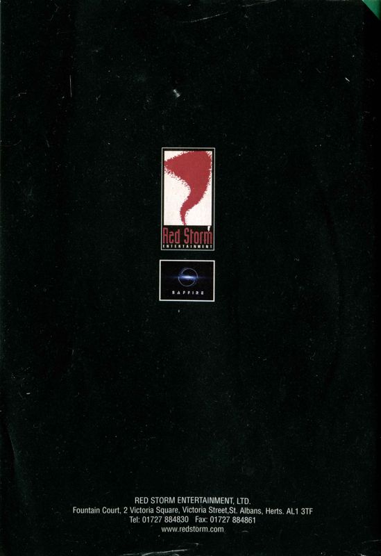 Manual for Tom Clancy's Rainbow Six (Nintendo 64): Back