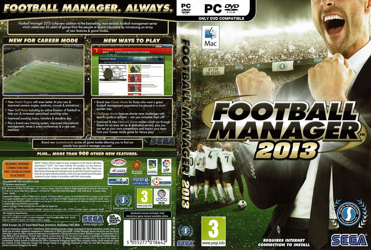 Full Cover for Football Manager 2013 (Macintosh and Windows)