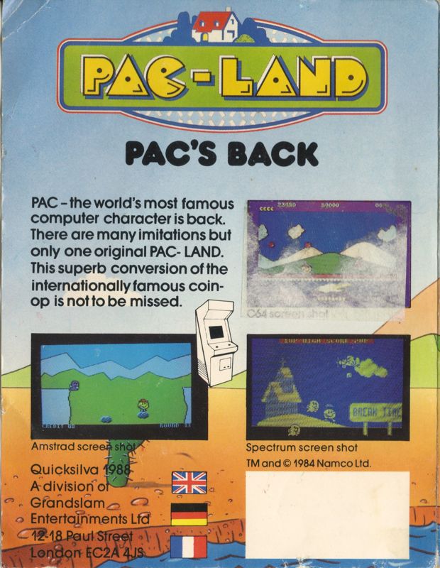 Pac-Land cover or packaging material - MobyGames