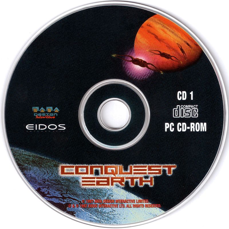 Media for Conquest Earth: "First Encounter" (DOS and Windows): Disc 1