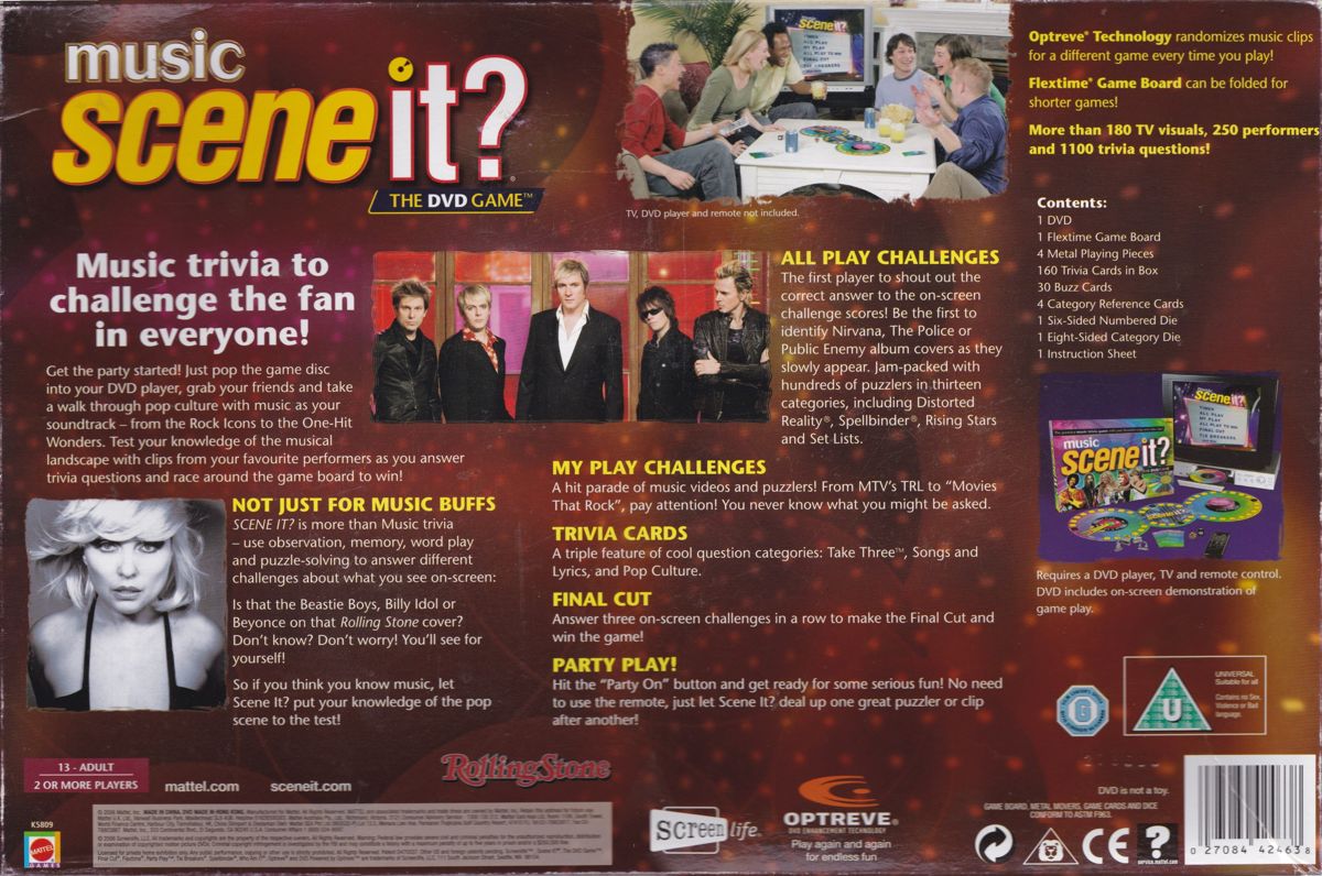 Scene It?: Music cover or packaging material - MobyGames