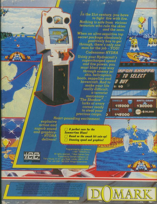 Back Cover for Hydra (ZX Spectrum)