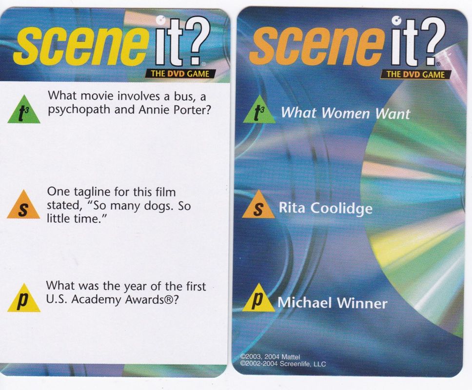 Other for Scene It?: The DVD Movie Game (DVD Player): Trivia Card
