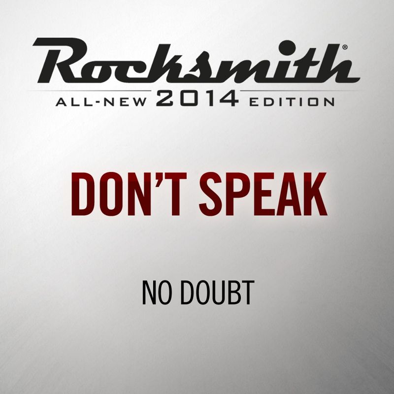 Front Cover for Rocksmith: All-new 2014 Edition - No Doubt: Don't Speak (PlayStation 3 and PlayStation 4) (download release)
