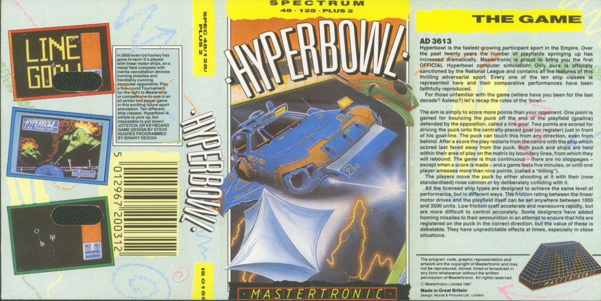 Full Cover for Hyperbowl (ZX Spectrum)
