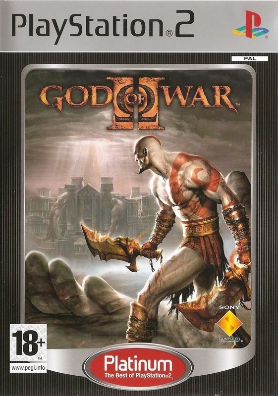Front Cover for God of War II (PlayStation 2) (Platinum release)