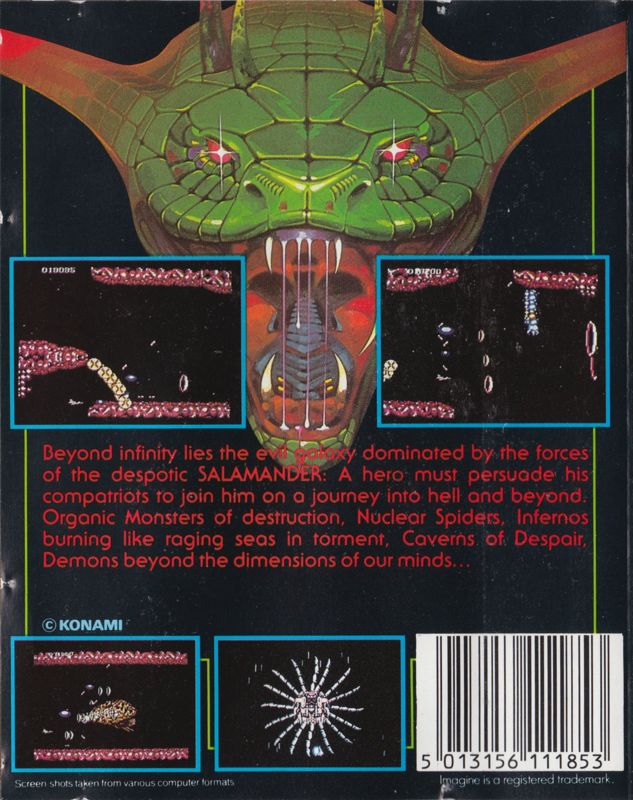 Back Cover for Life Force (ZX Spectrum)