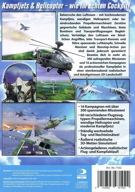 Back Cover for Flug Simulator: 60 Helikopter & Flugzeuge (Windows)