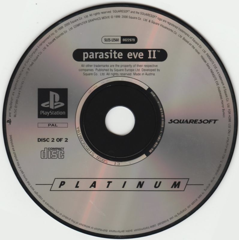 Media for Parasite Eve II (PlayStation) (Platinum release): Disc 2