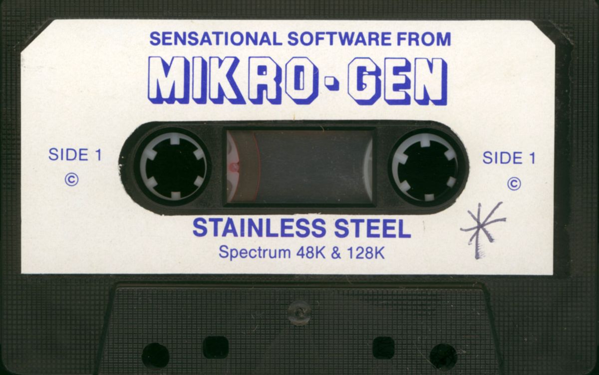 Media for Stainless Steel (ZX Spectrum) (Mikro-Gen Ltd release)