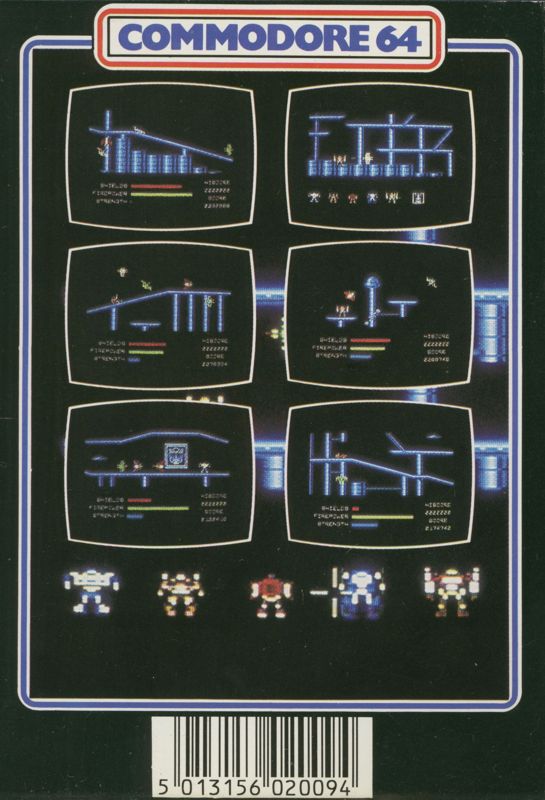 Back Cover for The Transformers (Commodore 64)