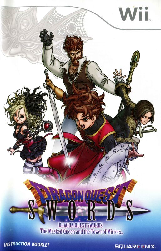 Manual for Dragon Quest Swords: The Masked Queen and the Tower of Mirrors (Wii): Front