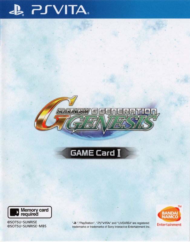 Other for SD Gundam G Generation: Genesis (PS Vita): Play Cart Keep Case
