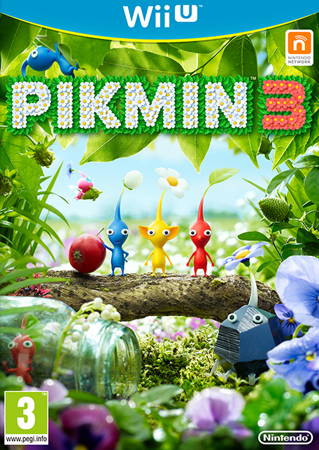 Front Cover for Pikmin 3 (Wii U) (eShop release): 1st version