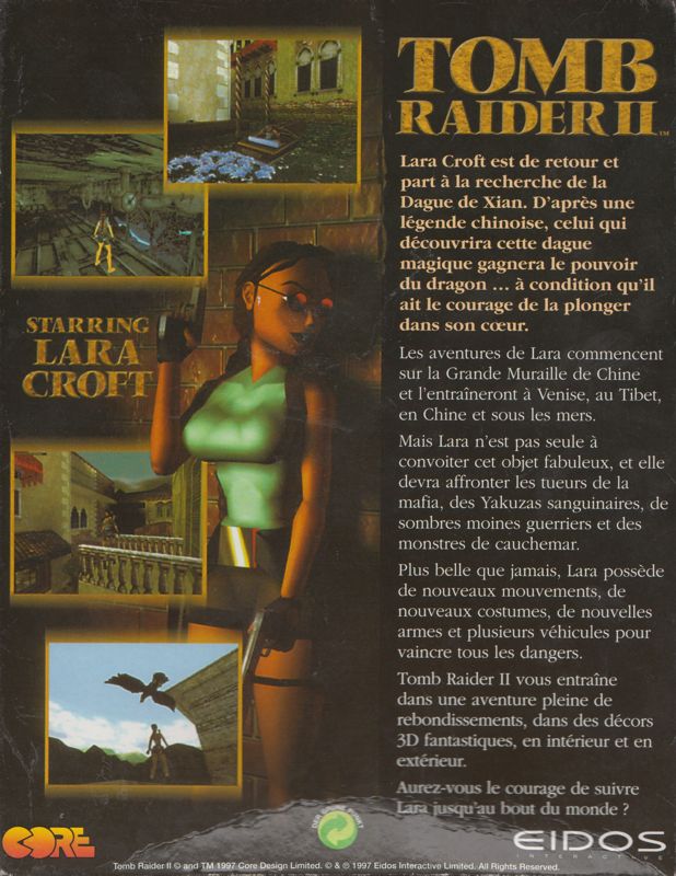 Back Cover for Tomb Raider II (Edition Limitée) (Windows)