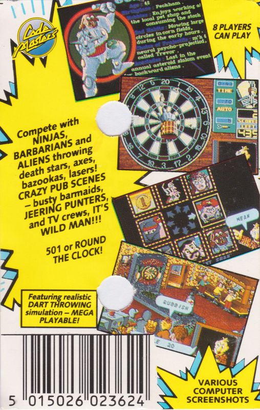 Back Cover for Wacky Darts (ZX Spectrum)