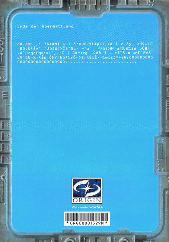 Extras for Wing Commander: Prophecy (Windows): TCS Midway Integrated Combat Information System - Back