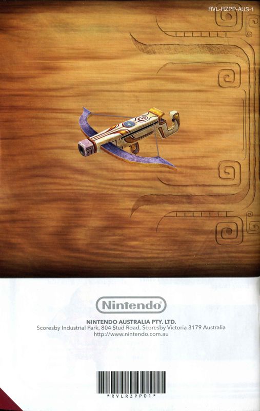 Manual for Link's Crossbow Training (Wii): Back