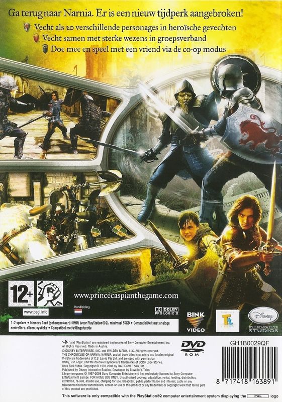 Back Cover for The Chronicles of Narnia: Prince Caspian (PlayStation 2)