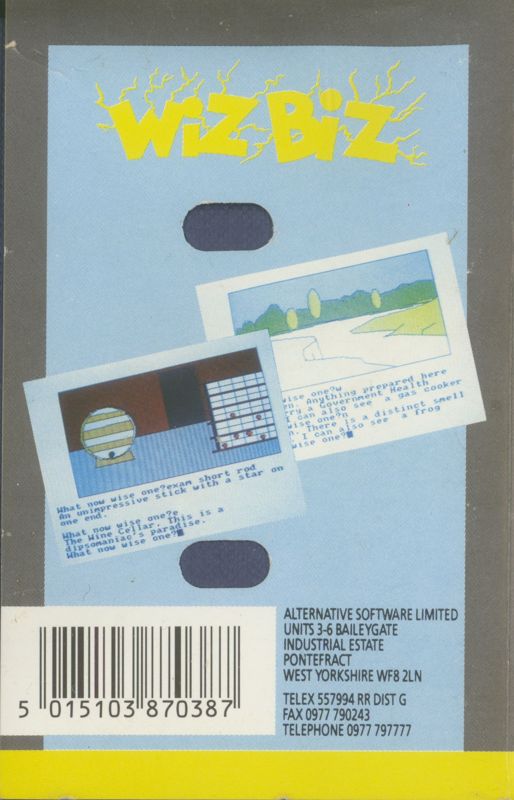 Back Cover for Wiz Biz (ZX Spectrum)