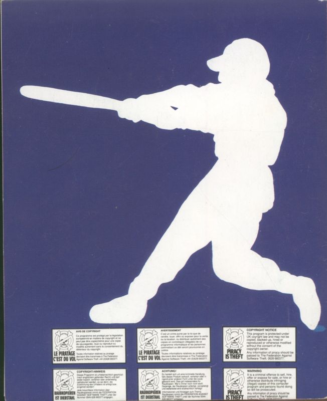Manual for R.B.I. Baseball 2 (ZX Spectrum): back