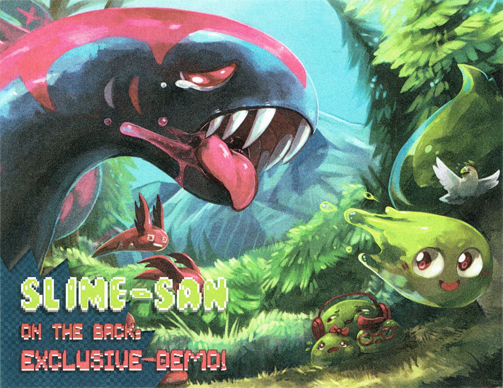 Advertisement for Super M̶e̶a̶t̶Dumb Boy (Limited Edition) (Linux and Macintosh and Windows): Slime-san advertisement - Front