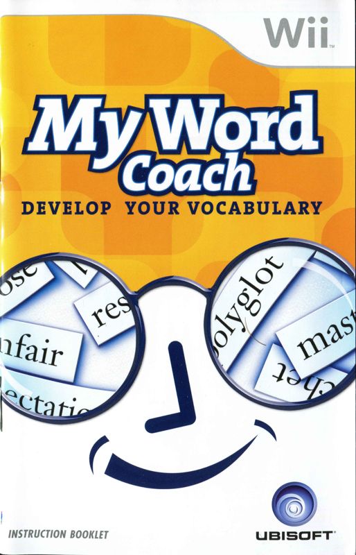 Manual for My Word Coach (Wii): Front
