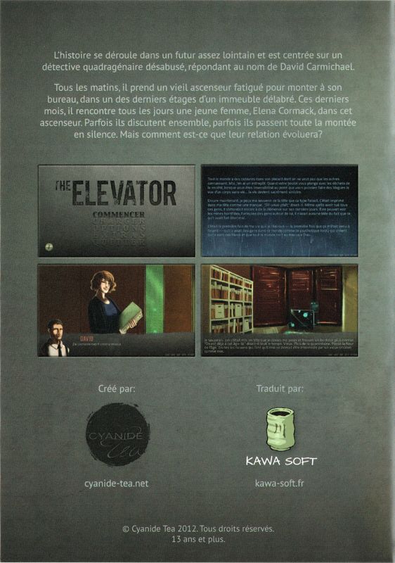 Back Cover for The Elevator (Linux and Windows)
