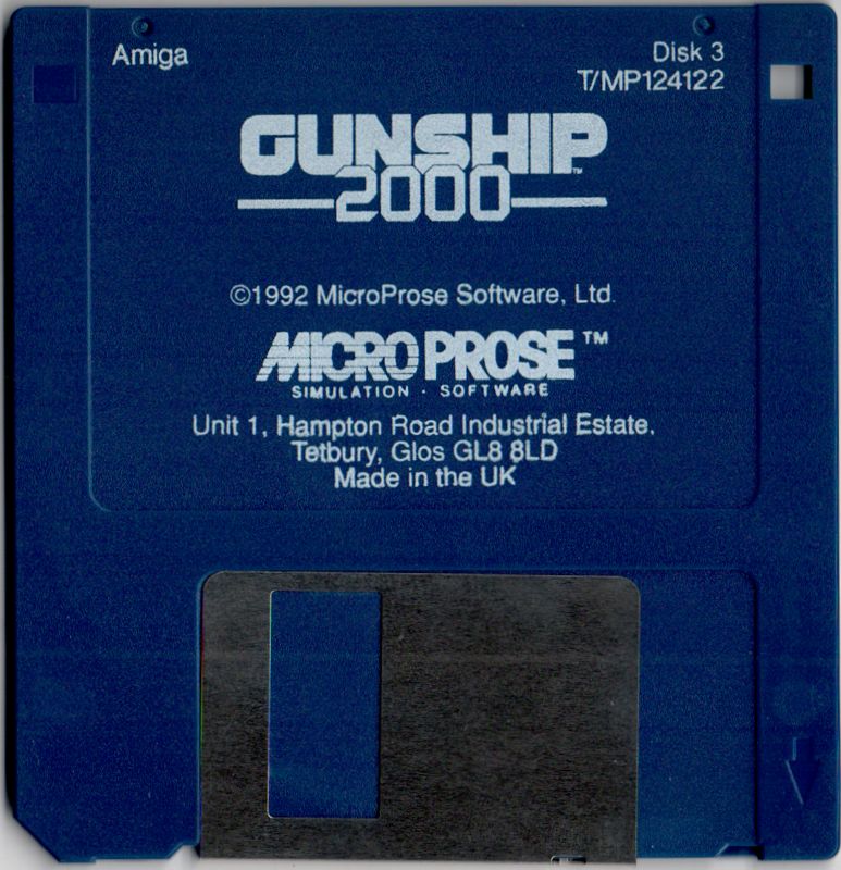 Media for Gunship 2000 (Amiga): Disk 3