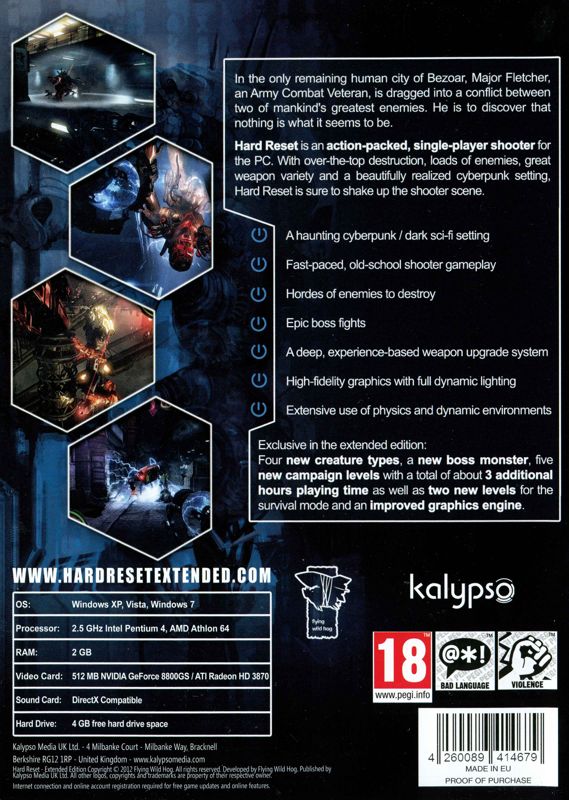 Back Cover for Hard Reset: Extended Edition (Windows): Keepcase - back