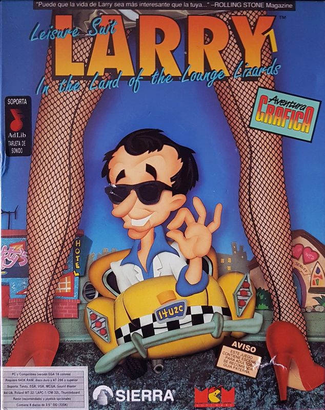 Front Cover for Leisure Suit Larry 1: In the Land of the Lounge Lizards (DOS) (3,5" disk release)