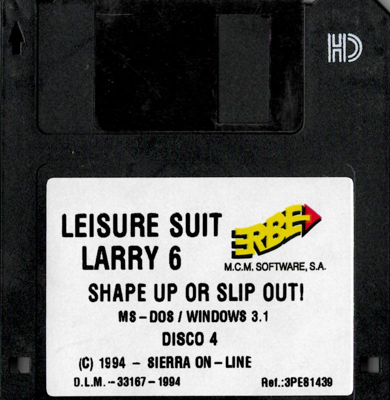 Media for Leisure Suit Larry 6: Shape Up or Slip Out! (DOS and Windows 3.x): Disk 4
