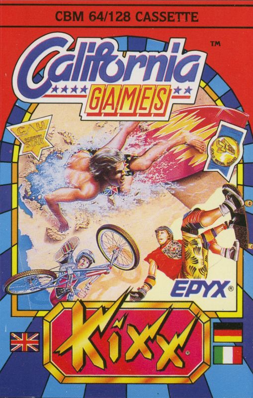 Front Cover for California Games (Commodore 64) (KIXX release)