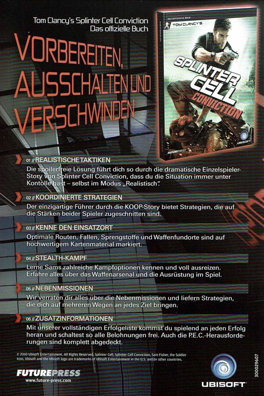 Advertisement for Tom Clancy's Splinter Cell: Conviction (Windows) (Ubisoft Exclusive release)