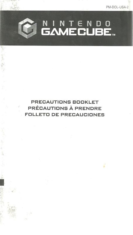 Other for 007: Nightfire (GameCube) (Player's Choice release): Precautions Booklet - Front