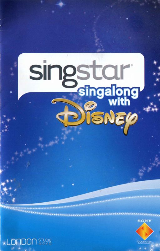 Manual for SingStar: Singalong with Disney (PlayStation 2): Front