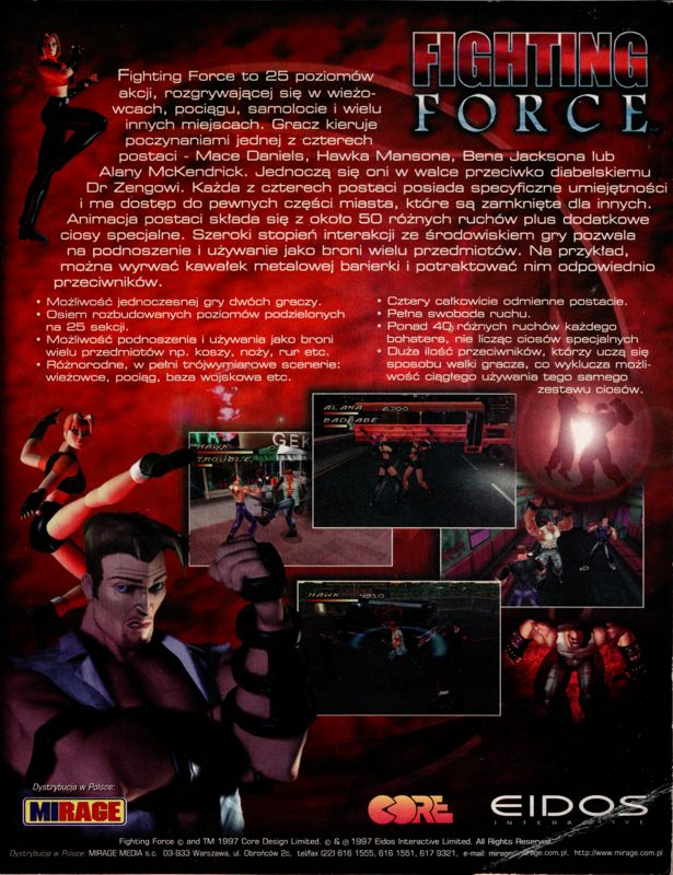 Back Cover for Fighting Force (Windows)