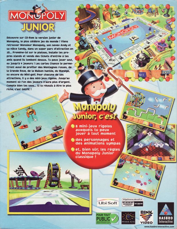 Back Cover for Monopoly Junior (Windows)