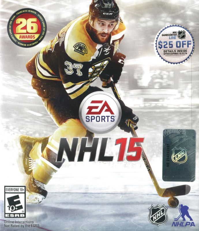 Front Cover for NHL 15 (Xbox One): w/ stickers