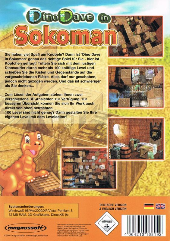 Back Cover for Dino Dave in Sokoman (Windows)