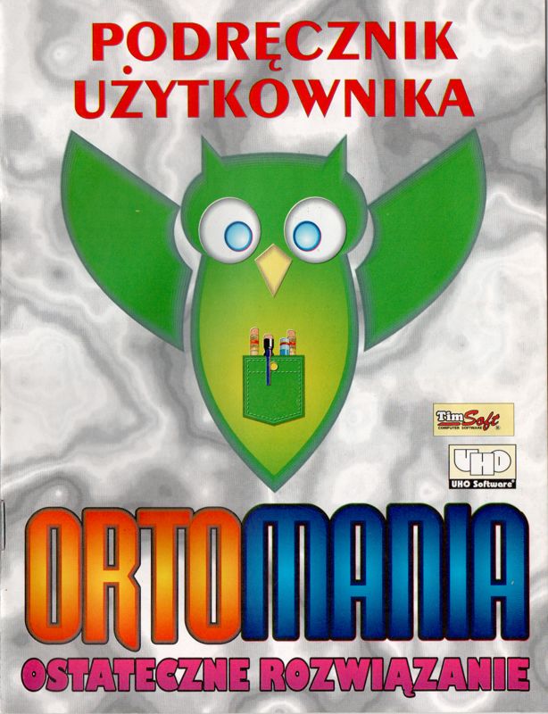 Manual for Ortomania (DOS) (3.5" disk release): Front