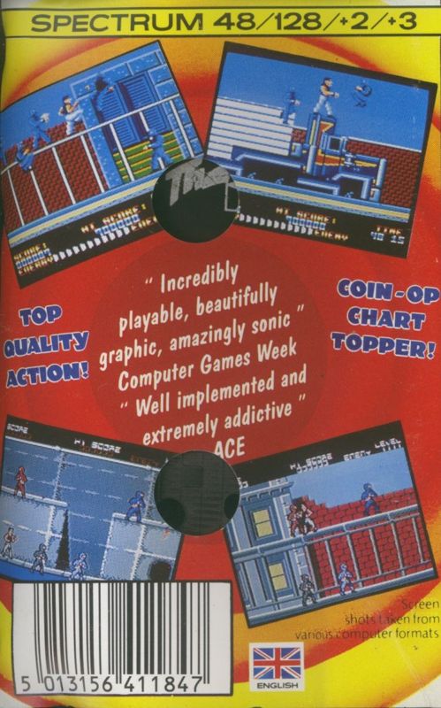 Back Cover for Bad Dudes (ZX Spectrum) (Budget re-release)