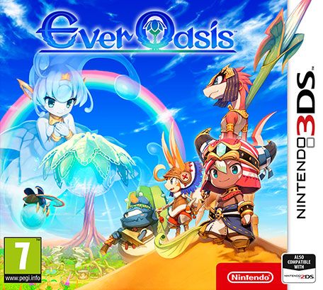 Front Cover for Ever Oasis (Nintendo 3DS) (download release)