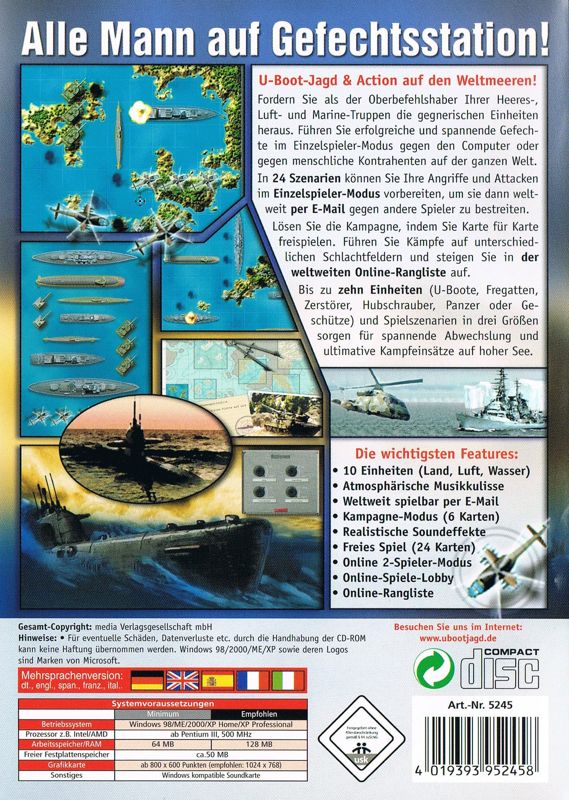 Back Cover for Panzerjagd (Windows) (later re-release)